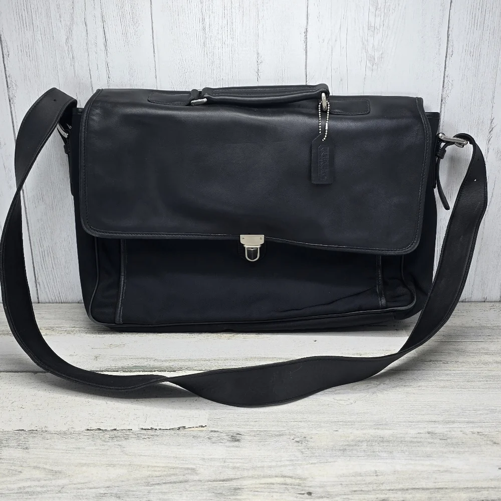 Coach Black Laptop Messenger Bag